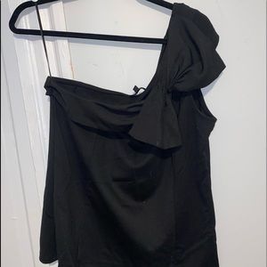 The Limited one shoulder shirt with bow
